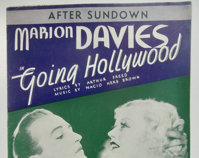 After Sundown   1933   Marion Davies,  Bing Crosby In 'Going Hollywood'   Arthur Freed  Nacio Herb Brown   Movie Sheet Music