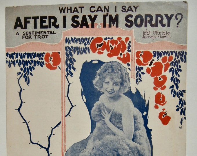 After I Say I'm Sorry? (What Can I Say)   1926   Bee Palmer   Walter Donaldson  Abe Lyman    Sheet Music