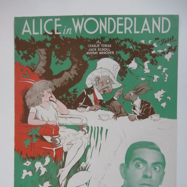 Alice In Wonderland   1933   Eddie Cantor   Charlie Tobias  Jack Scholl    Sheet Music