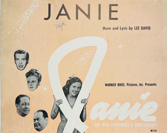 Janie   1944   Movie Actors -    Joyce Reynolds, Robert Hutton,Edward Arnold In Janie   Lee David     Movie Sheet Music