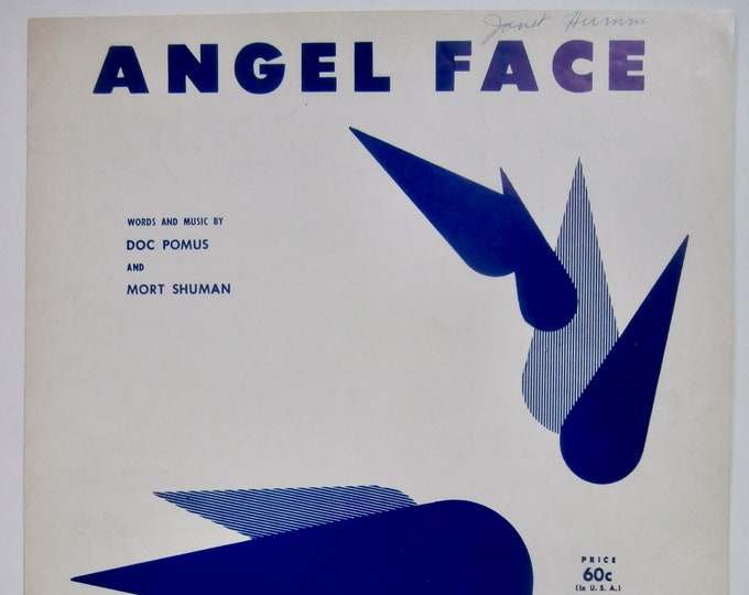 Angel Face   1959      Doc Pomus  Mort Shuman    Sheet Music