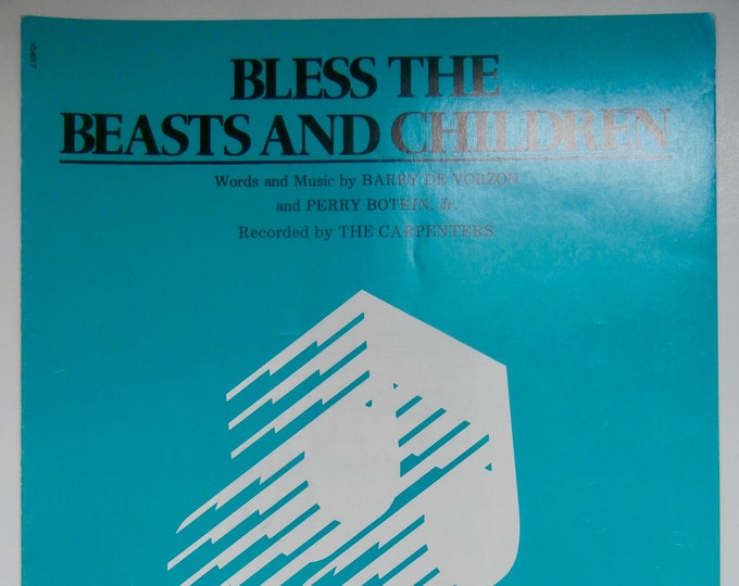 Bless The Beasts And Children   1971      Barry deVorzon  Perry Bottkin Jr.    Sheet Music