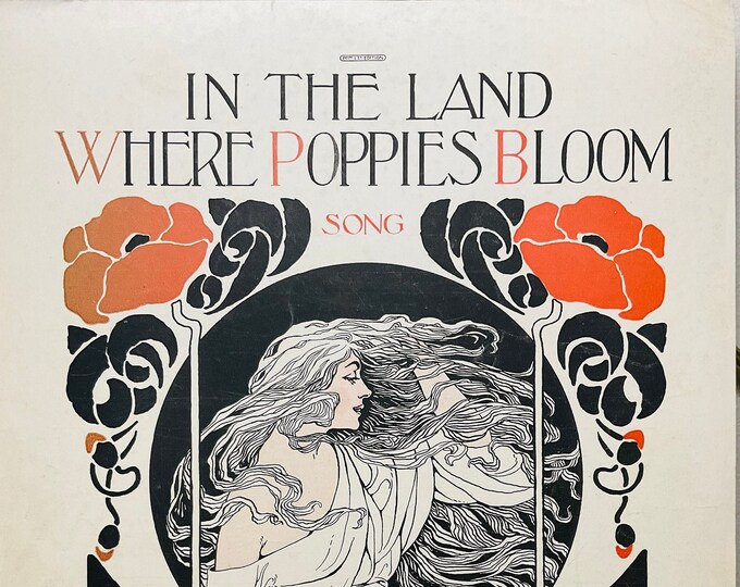 In The Land Where Poppies Bloom   1918      Billy Baskette  Van & Schenk    Sheet Music