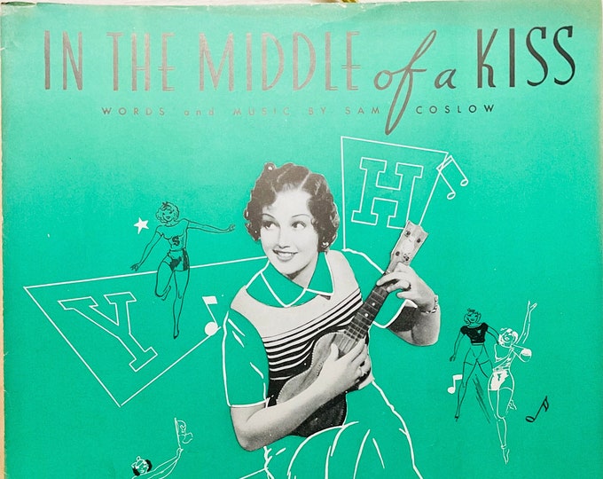 In The Middle Of A Kiss   1935   Arlene Judge In College Scandal   Sam Coslow      Sheet Music