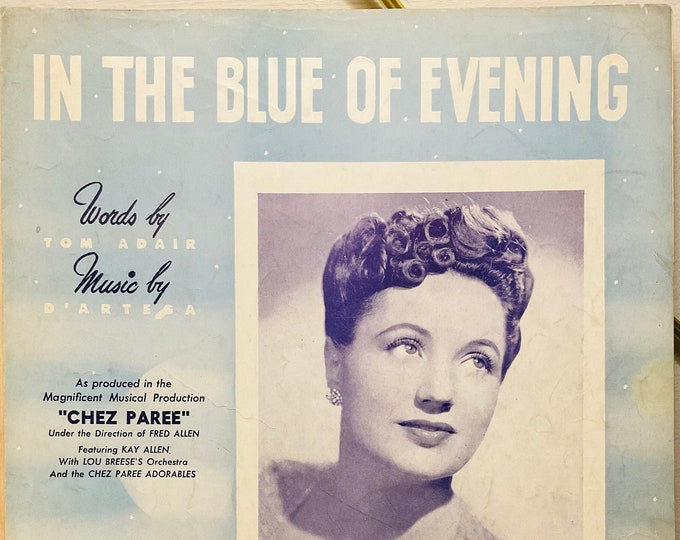 In The Blue Of Evening   1942   Joan Brooks   Tom Adair    D'Artega    Sheet Music