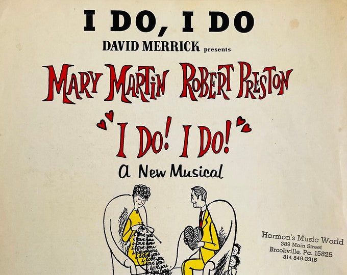 I Do, I Do   1966   "I Do! I Do!"   Tom Jones  Harvey Schmidt   Stage Production Sheet Music