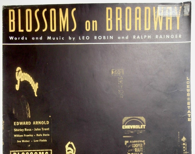 Blossoms On Broadway   1937   "Blossons On Broadway"   Leo Robin  Ralph Rainger    Sheet Music