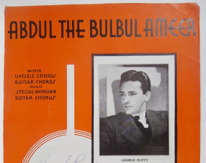 Abdul The Bulbul Ameer   1935   George Duffy   arr. Jim Smock  comp. not credited    Sheet Music