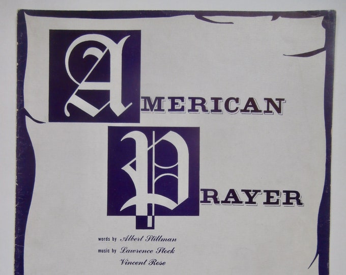 American Prayer   1942      Albert Stillman  Lawrence Stock   Sacred Sheet Music