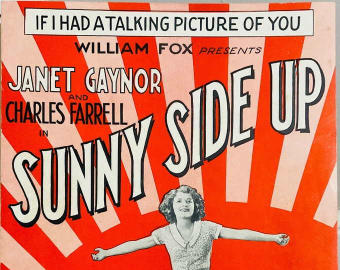 If I Had A Talking Picture Of You   1929   Janet Gaynor In Sunny Side Up   B.G. DeSylva  Lew Brown   Stage Production Sheet Music