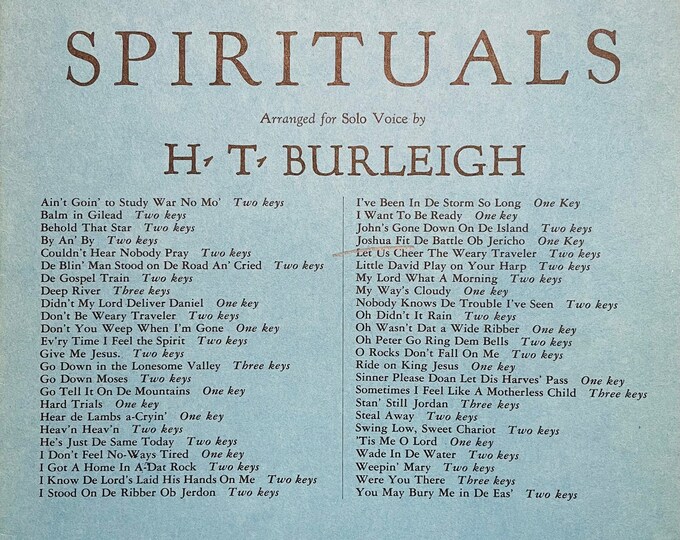 Joshua Fit De Battle Oh Jericho   1935   Two-Color Text      traditional Negro Spiritual  arr. H.T. Burleigh    Sheet Music