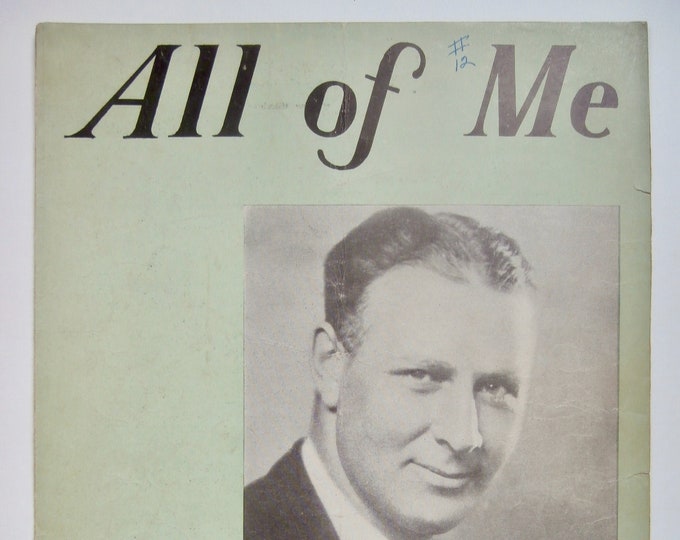 All Of Me   1931   Singin' Sam   Seymour Simons  Gerald Marks    Sheet Music