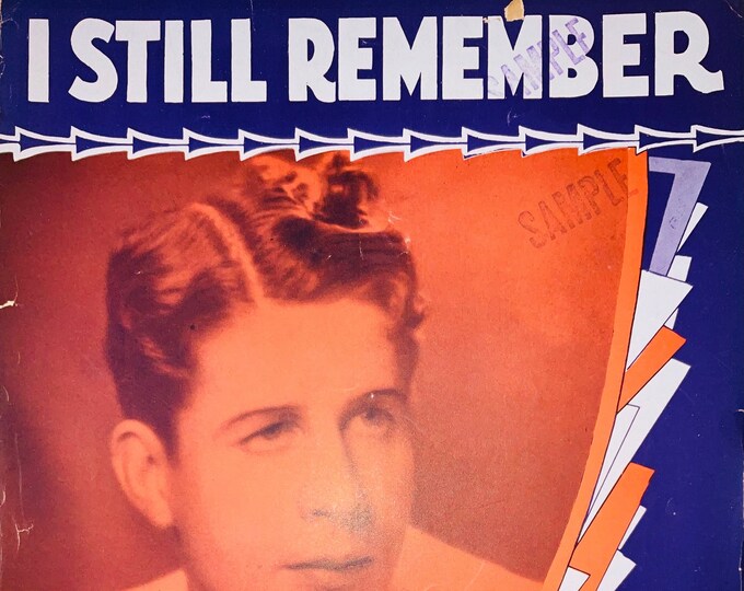 I Still Remember   1930   Rudy Vallee   Charlie Tobias  Sam Ward    Sheet Music