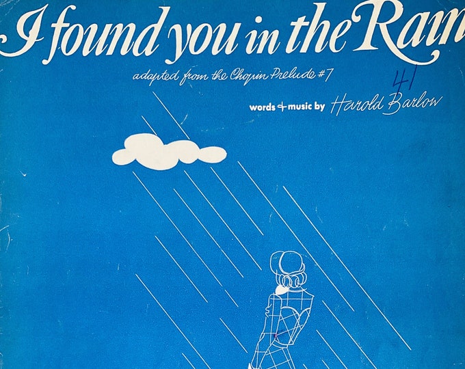 I Found You In The Rain   1941      Harold Barlow  Frederick Chopin    Sheet Music