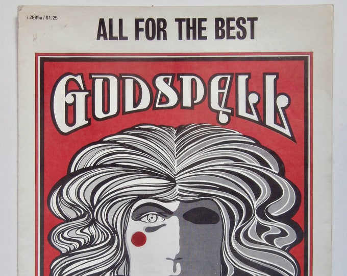 All For The Best   1973   'Godspell'   Stephan Schwartz     Stage Production Sheet Music