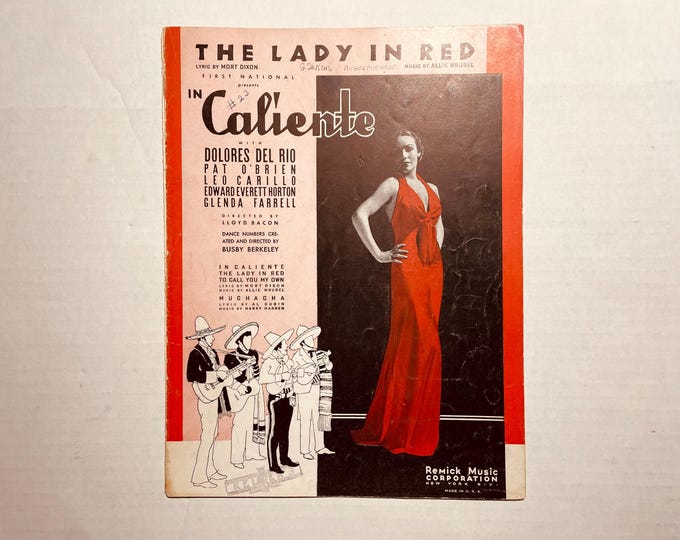 Lady In Red, The   1935   Movie Actor -    Dolores Delrio In Caliente   Mort Dixon  Allie Wrubel    Sheet Music