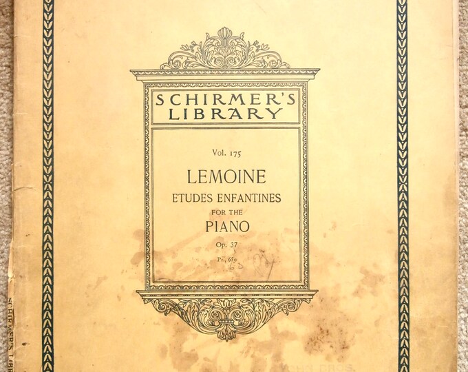 Lemoine   Etudes Enfantines   For The Piano  Schirmer's Library Vol.175      Piano Etudes