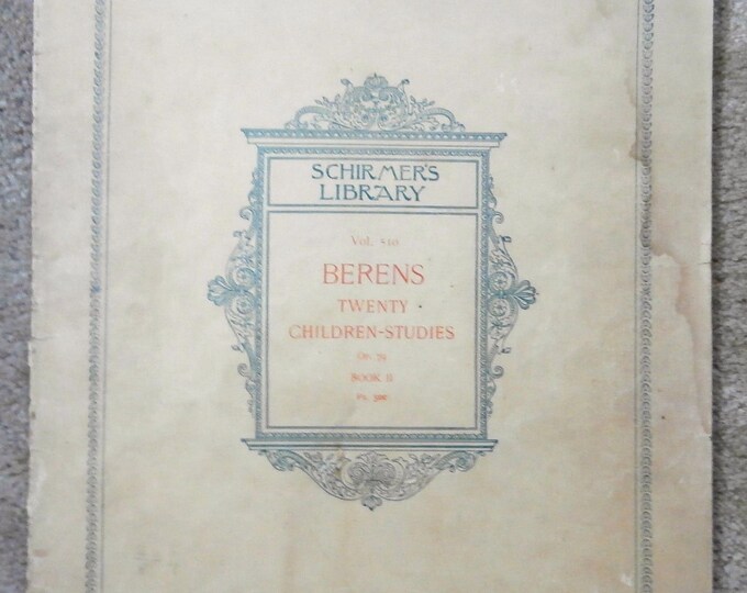 Berens   Twenty Childrens Studies   Book Ii  Schirmer's Library Vol.510      Piano Studies