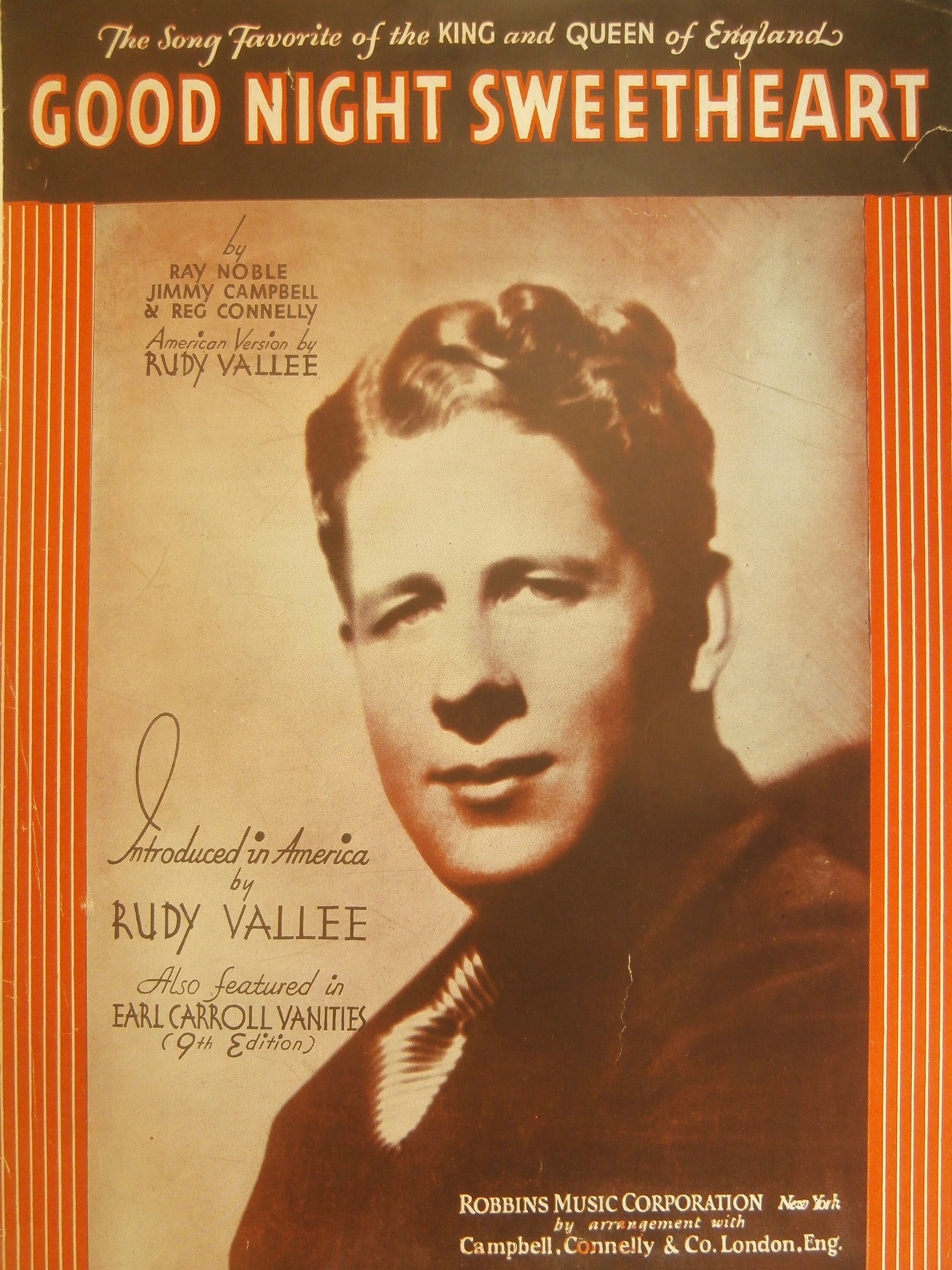 Good Night Sweetheart 1931 Rudy Vallee Ray Noble Jimmy Campbell Sheet Music 