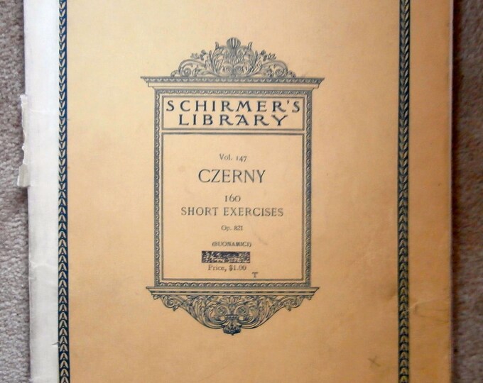 Czerny   160 Short Eight Measure Exercises   For The Piano  Schirmer's Library Vol.147      Piano Studies