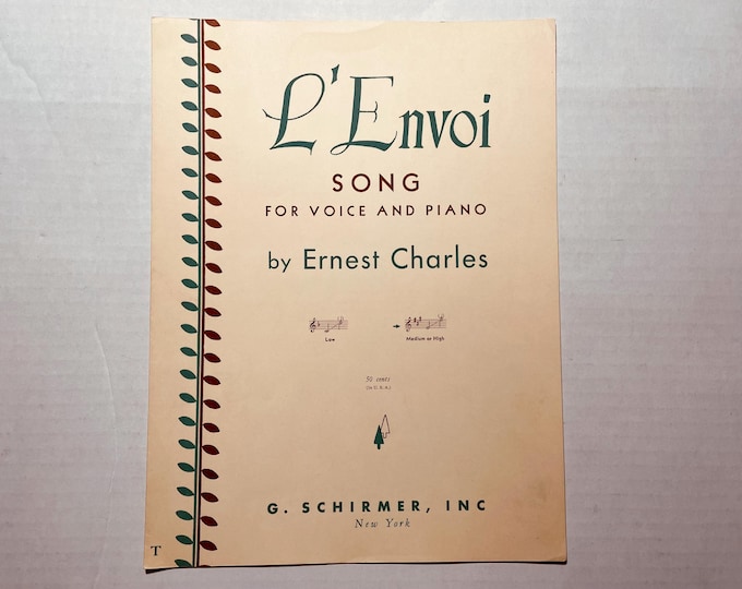 L'envoi   1939   Two-Color Text      Ernest Charles      Sheet Music