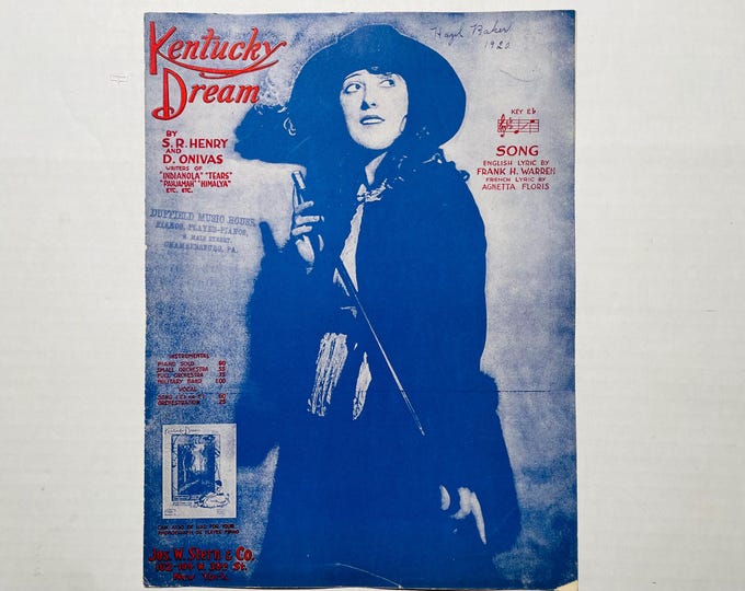 Kentucky Dream   1918   Photo -    Mabel Normand   Frank H. Warren  S.R. Henry    Sheet Music