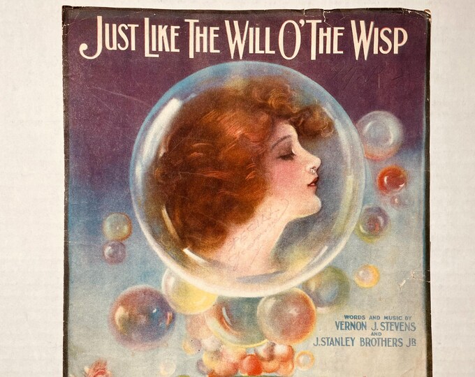 Just Like The Will O' The Wisp   1919   Art      Vernon J. Stevens  J. Stanley Brothers Jr.    Sheet Music