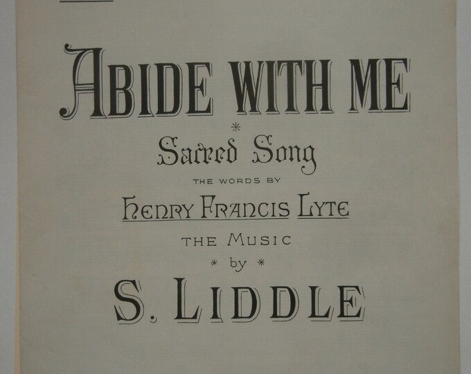 Abide With Me   1935      Henry F. Lyte  William H. Monk   Sacred Sheet Music