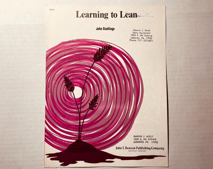 Learning To Lean   1976   Two-Color Drawing      John Stallings     Sacred Sheet Music