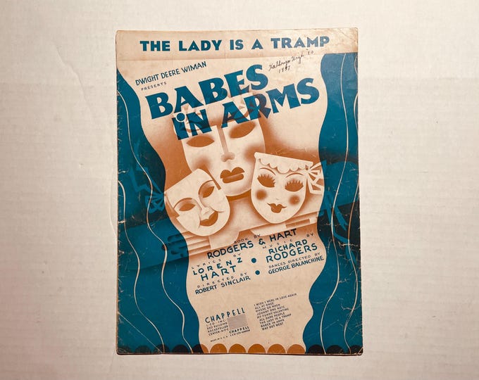 Lady Is A Tramp, The   1937   Stage Production -    Babes In Arms   Lorenz Hart  Richard Rodgers   Stage Production Sheet Music