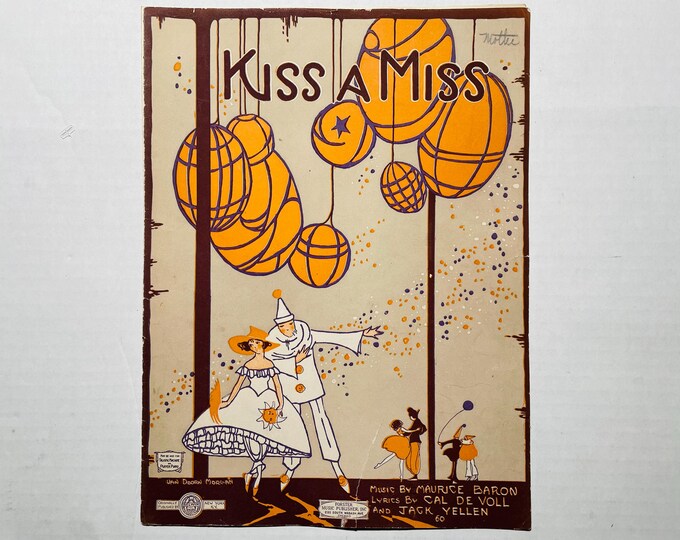 Kiss A Miss   1920   Artwork      Maurice Baron  Cal DeVoll    Sheet Music