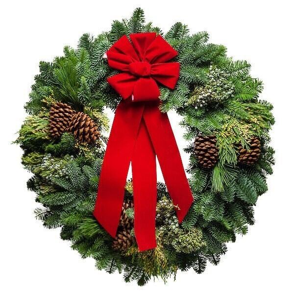 Regal Christmas Wreaths Fresh Wreath Red Bow