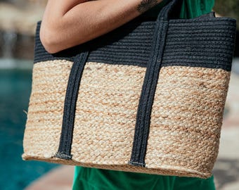 Noire Jute Tote