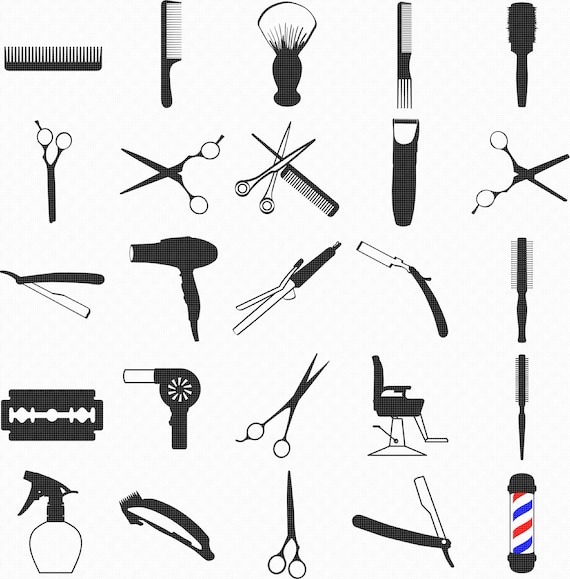 Hairdresser Svg Hairstylists Eps Barber Png Dxf Clipart Etsy