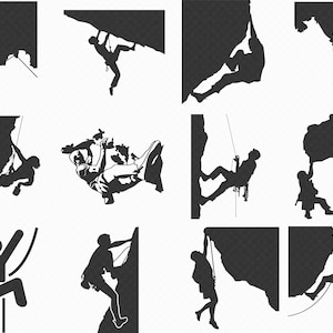 rotsklimmen SVG, EPS, PNG, DXF, clipart voor cricut en silhouet