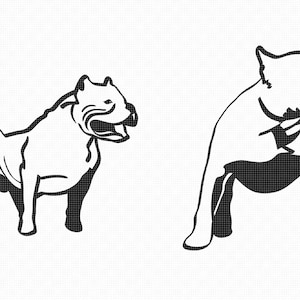 pitbull dog svg, eps, png, dxf, clipart for cricut and silhouette