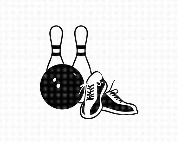 Bowling Ball Pin Shoes Svg Eps Png Dxf Clipart for Cricut - Etsy