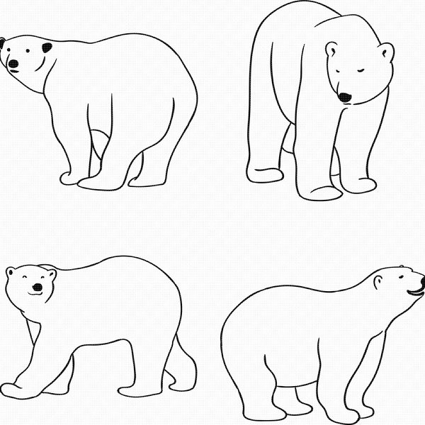 polar bear svg, eps, png, dxf, clipart for cricut and silhouette