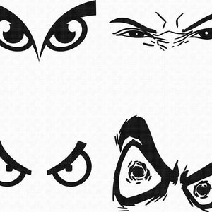 Annoyed Red Anime Eyes PNG & SVG Design For T-Shirts