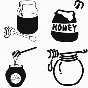 honey svg, eps, png, dxf, clipart for cricut and silhouette