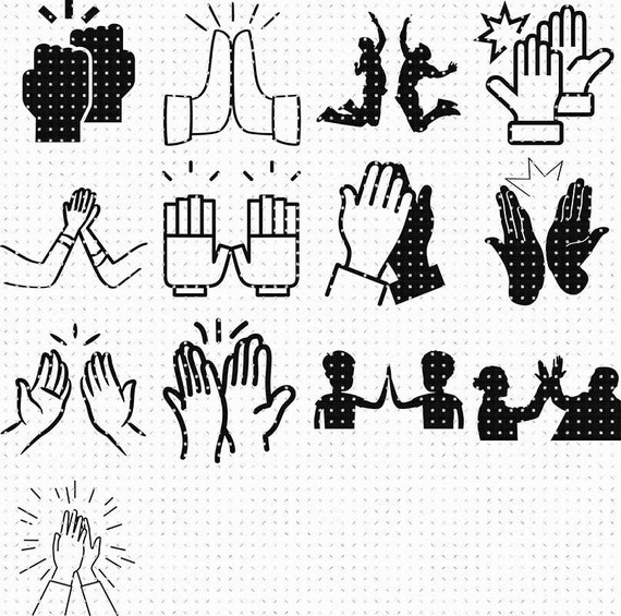 High Five Svg Eps Png Dxf Clipart for Cricut and 