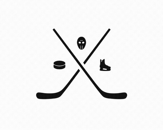 Download Hockey Stick Mask Puck Blades Svg Eps Png Dxf Clipart For Etsy