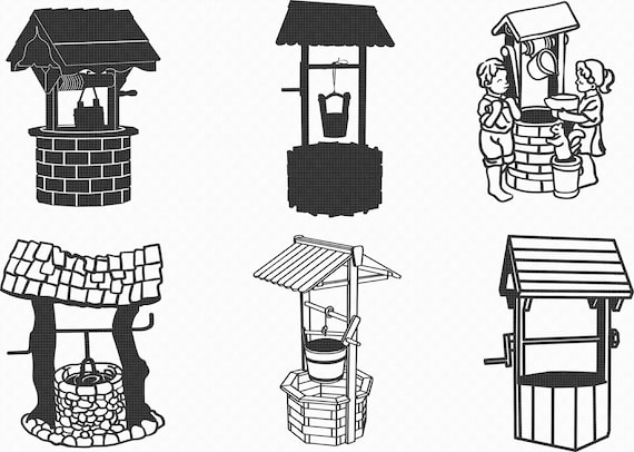 Wishing Well Svg Eps Png Dxf Clipart for Cricut and | Etsy Australia