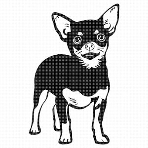Chihuahua Hund Svg, Eps, Png, Dxf, Clipart für Cricut und Silhouette