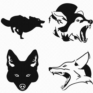 coyote svg, eps, png, dxf, clipart for cricut and silhouette