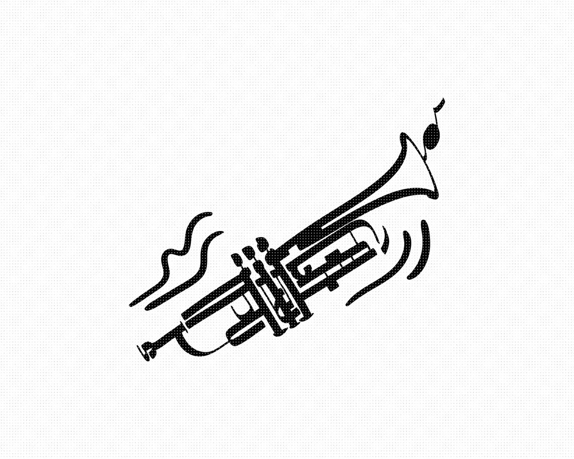 Trumpet Svg Eps Png Dxf Clipart for Cricut and Silhouette | Etsy