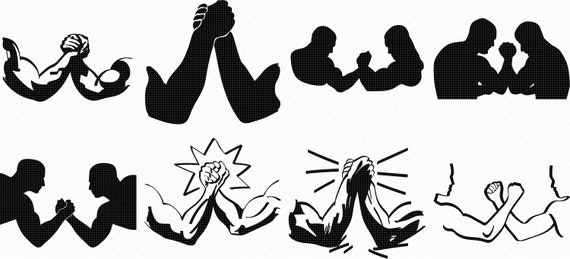 Download Arm Wrestling Svg Eps Png Dxf Clipart For Cricut And Etsy