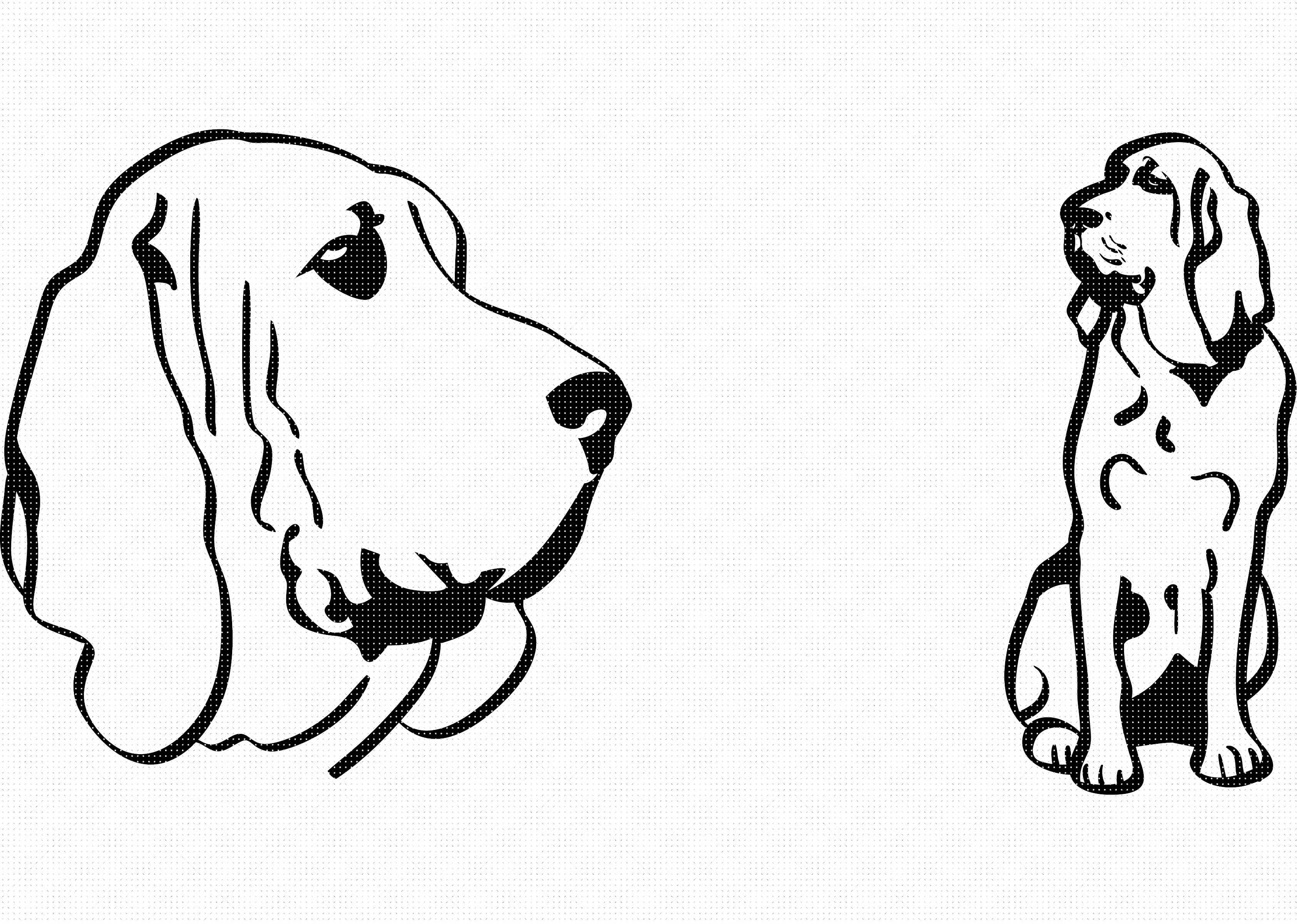 Bloodhound Dog Svg Eps Png Dxf Clipart for Cricut and - Etsy Denmark