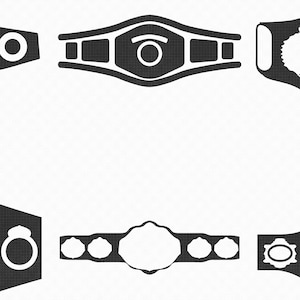 cinto de campeonato svg, eps, png, dxf, clipart para cricut e silhueta