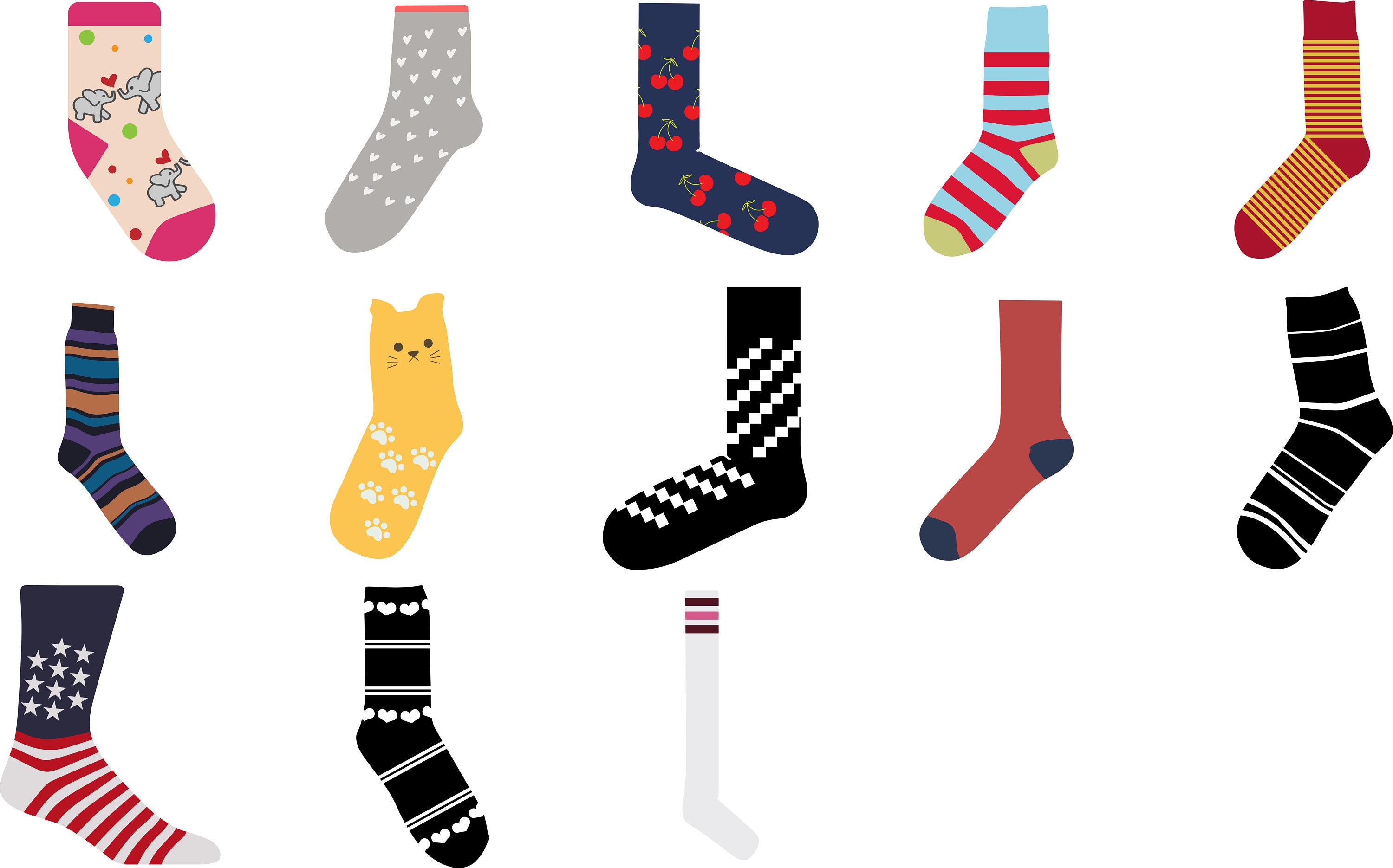 Socks Svg, Eps, Png, Dxf, Clipart for Cricut and Silhouette Etsy